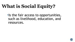 social equity meaning