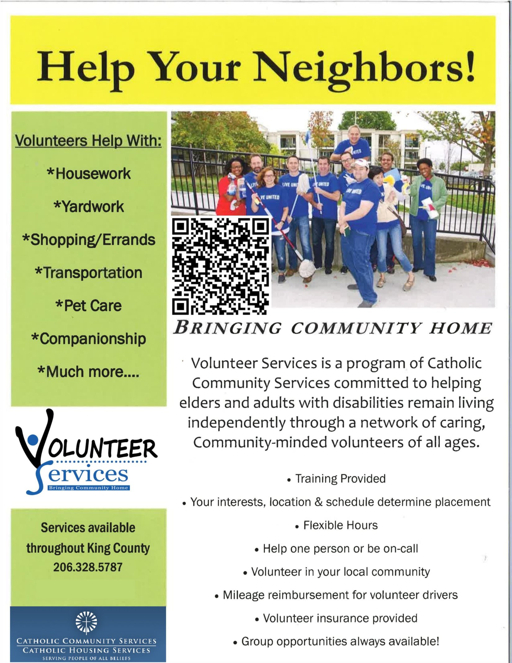 churches volunteering near me